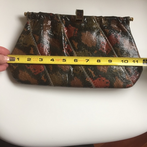 Vintage snake clutch handbag
